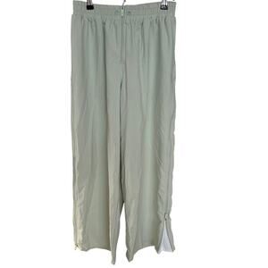 Free People Movement Women's Light Green Prime Time Wide Leg Zipper Pants,Size S